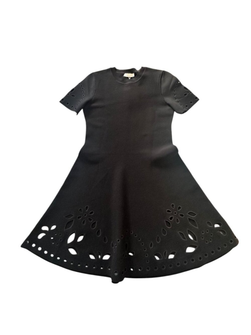 NWT Ulla Johnson Fania Short Sleeve Knit Dress Black Noir Size Large - Picture 8 of 14